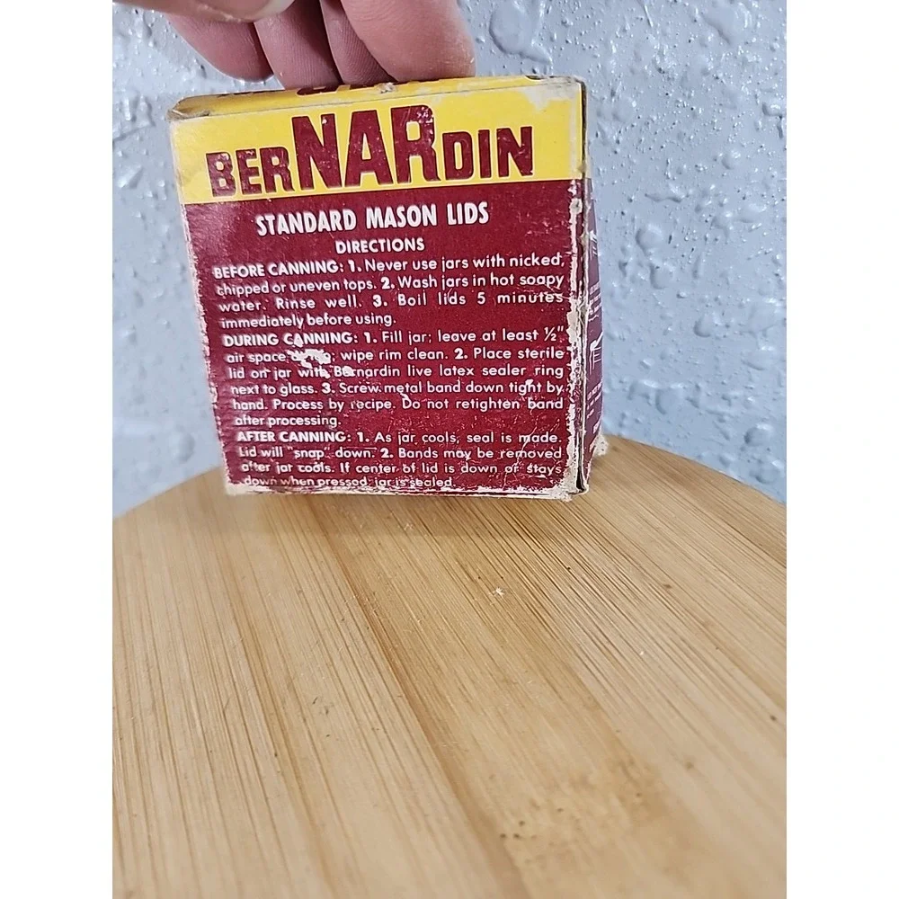 Vintage BerNARdin‎ Canning Lids – Small Mouth Dome Lids – Box Only Decoration
